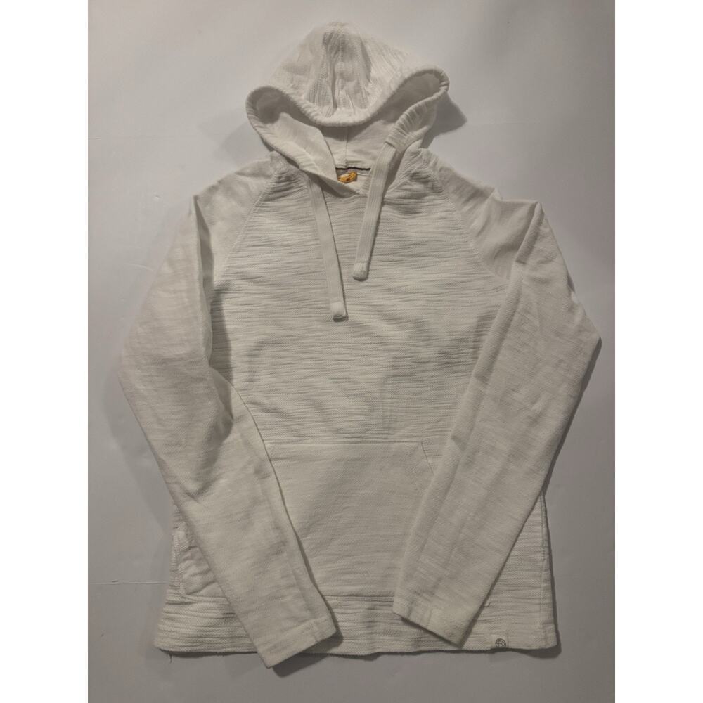 Free Planet Womens Hoodie Medium Cream Textured Pullover Drawstring